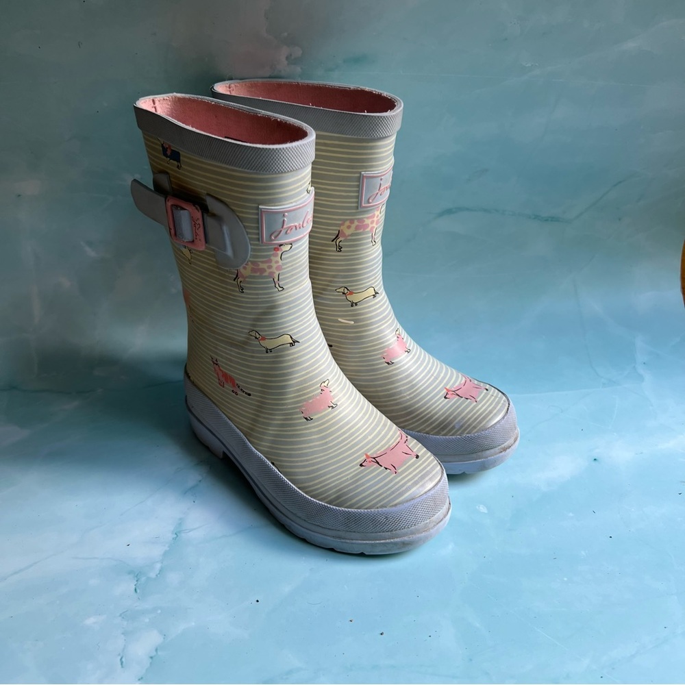 Joules Rain Boots with dog Print